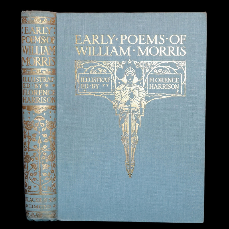 1914 Rare First Edition - Early Poems of William Morris Illustrated by Pre-Raphaelite Florence Harrison.