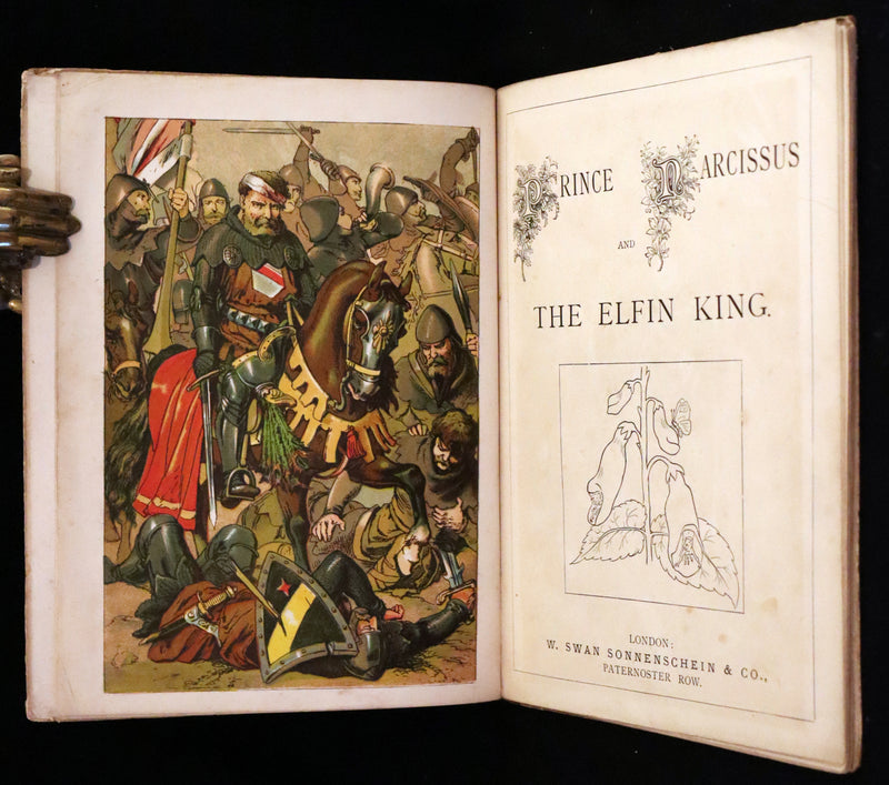 1880 Scarce First Edition Fairy Tale - Prince Narcissus and the Elfin King. Color illustrated.