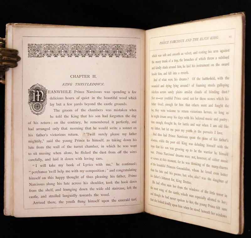 1880 Scarce First Edition Fairy Tale - Prince Narcissus and the Elfin King. Color illustrated.