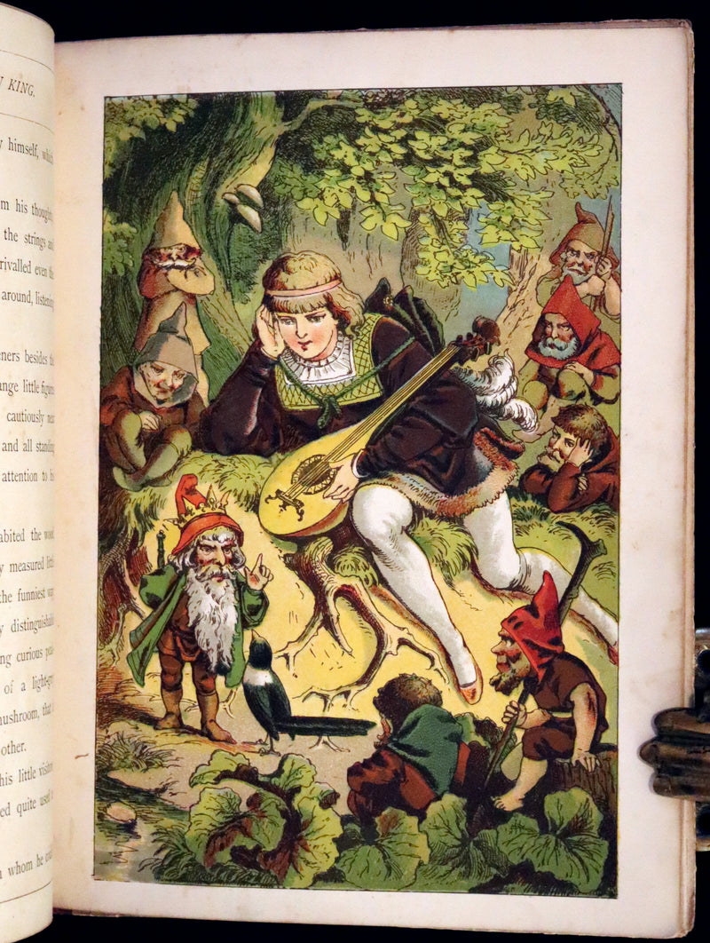 1880 Scarce First Edition Fairy Tale - Prince Narcissus and the Elfin King. Color illustrated.