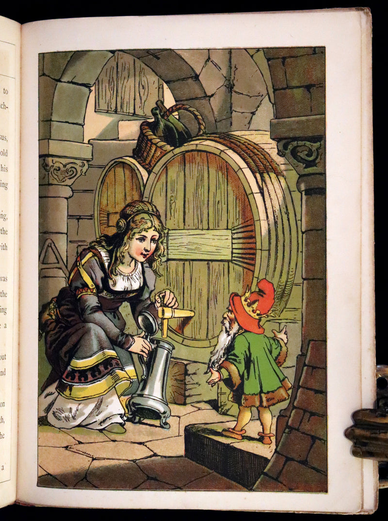 1880 Scarce First Edition Fairy Tale - Prince Narcissus and the Elfin King. Color illustrated.