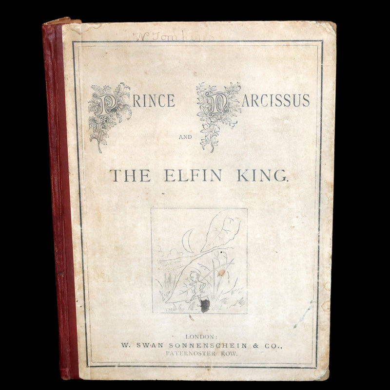 1880 Scarce First Edition Fairy Tale - Prince Narcissus and the Elfin King. Color illustrated.