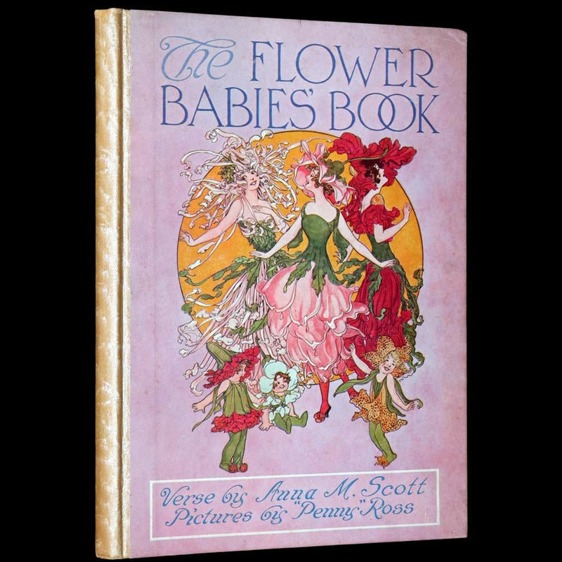 1914 Rare First Edition - The Flower Babies' Book by Anna M. Scott illustrated by "Penny" Ross.