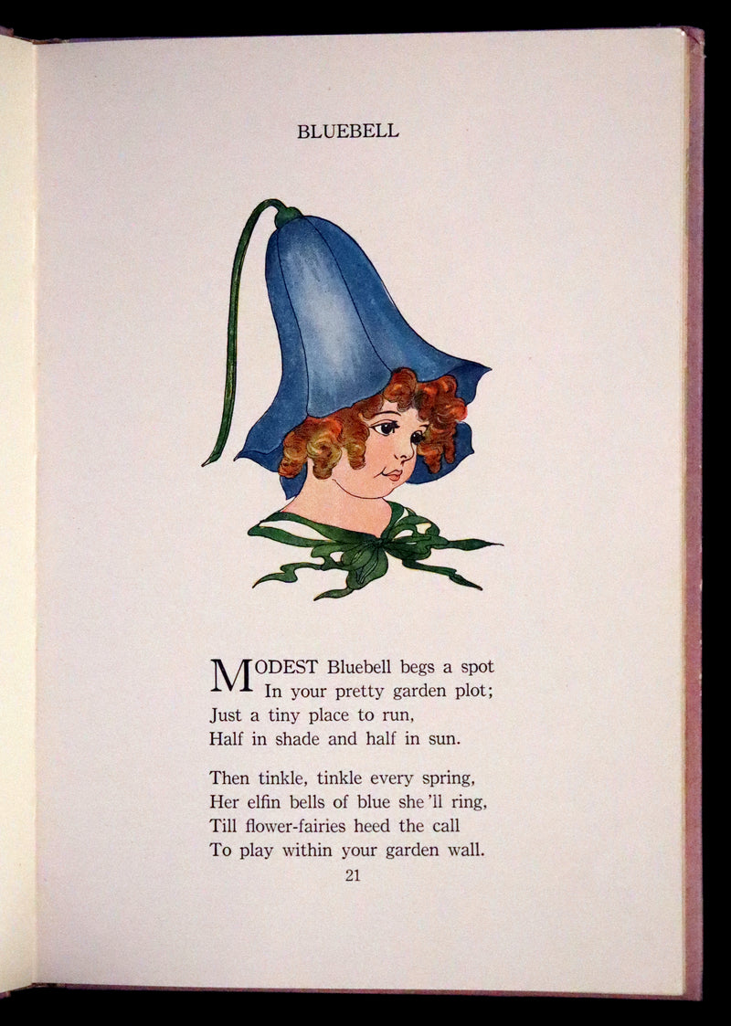 1914 Rare First Edition - The Flower Babies' Book by Anna M. Scott illustrated by "Penny" Ross.