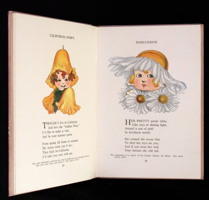 1914 Rare First Edition - The Flower Babies' Book by Anna M. Scott illustrated by "Penny" Ross.