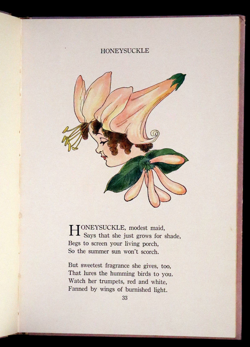 1914 Rare First Edition - The Flower Babies' Book by Anna M. Scott illustrated by "Penny" Ross.