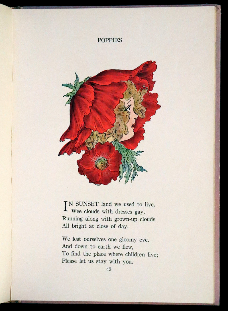 1914 Rare First Edition - The Flower Babies' Book by Anna M. Scott illustrated by "Penny" Ross.