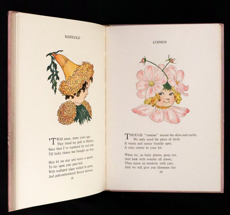 1914 Rare First Edition - The Flower Babies' Book by Anna M. Scott illustrated by "Penny" Ross.