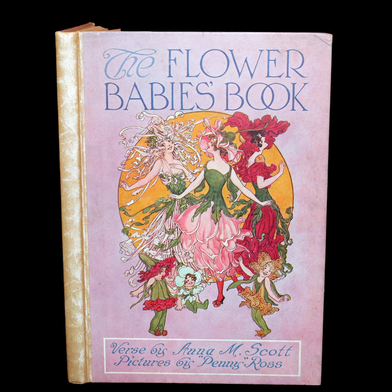 1914 Rare First Edition - The Flower Babies' Book by Anna M. Scott illustrated by "Penny" Ross.