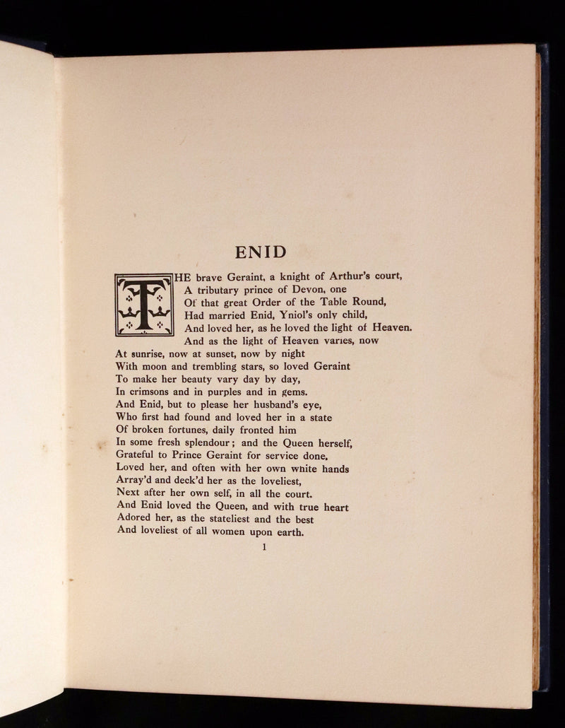 1911 1stED Illustrated by Pre-Raphaelite Eleanor Fortescue Brickdale - Idylls of the King Arthur.