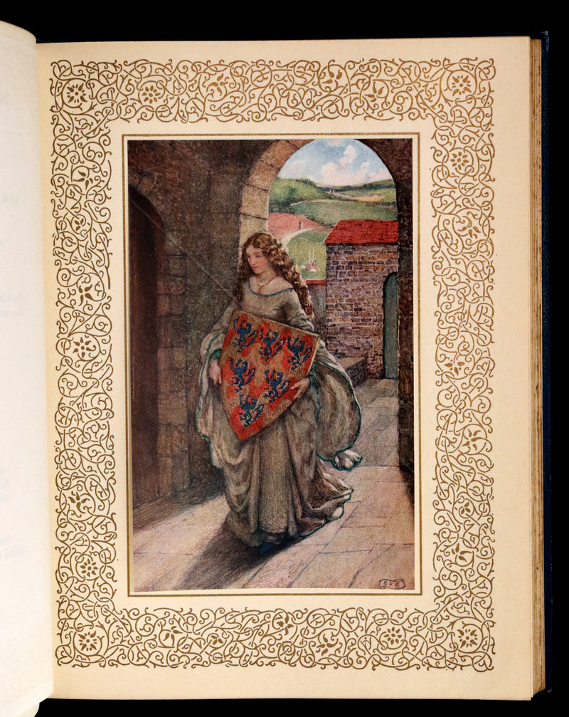 1911 1stED Illustrated by Pre-Raphaelite Eleanor Fortescue Brickdale - Idylls of the King Arthur.