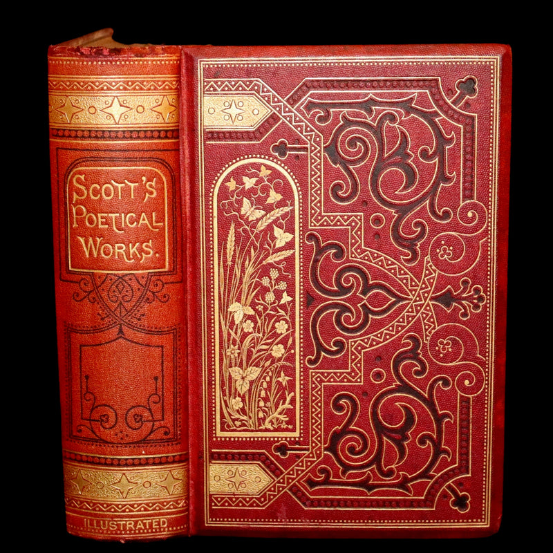 1861 Rare 1stED illustrated by Keeley Halswelle ~ Poetical Works of Walter Scott. Lady of the Lake.