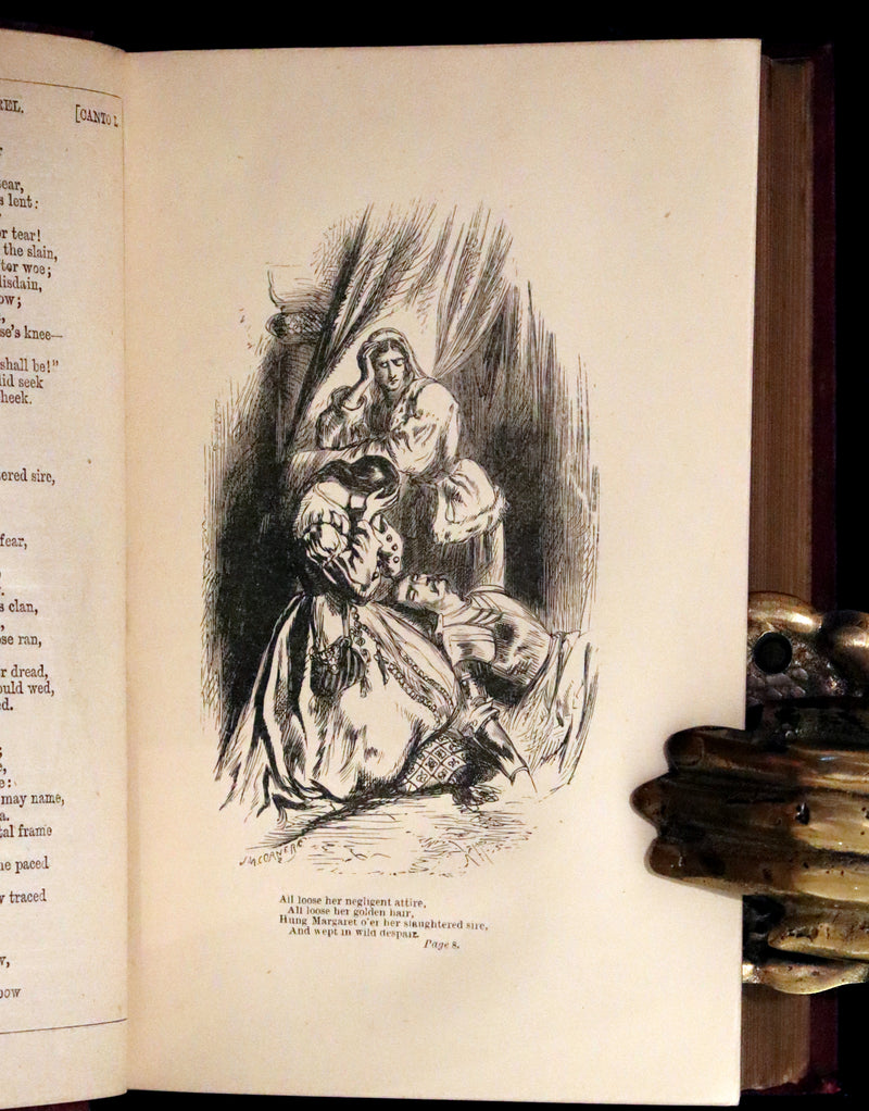 1861 Rare 1stED illustrated by Keeley Halswelle ~ Poetical Works of Walter Scott. Lady of the Lake.