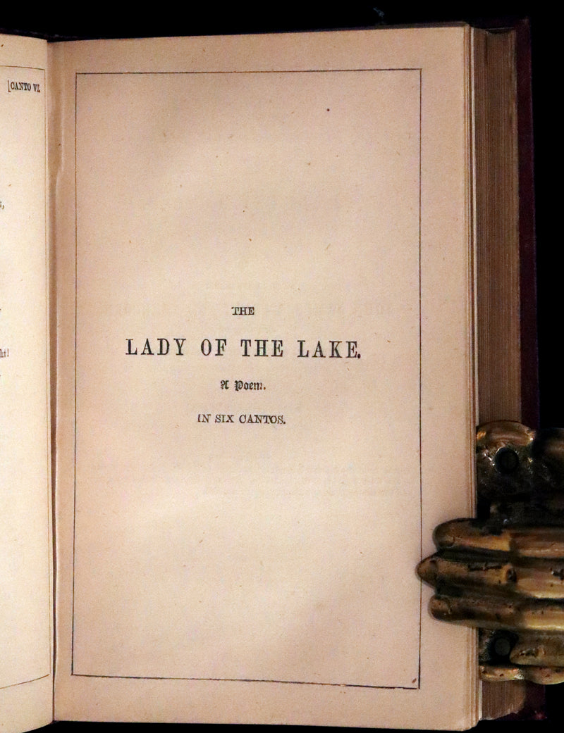 1861 Rare 1stED illustrated by Keeley Halswelle ~ Poetical Works of Walter Scott. Lady of the Lake.
