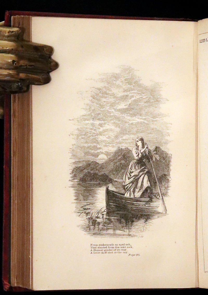 1861 Rare 1stED illustrated by Keeley Halswelle ~ Poetical Works of Walter Scott. Lady of the Lake.