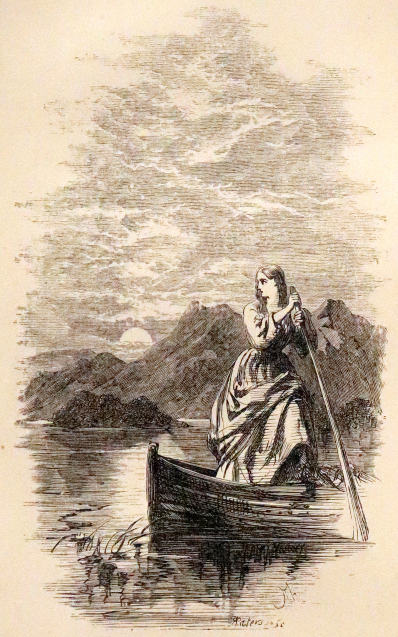 1861 Rare 1stED illustrated by Keeley Halswelle ~ Poetical Works of Walter Scott. Lady of the Lake.