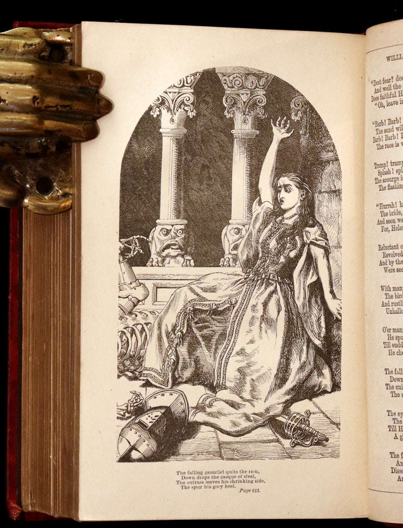 1861 Rare 1stED illustrated by Keeley Halswelle ~ Poetical Works of Walter Scott. Lady of the Lake.