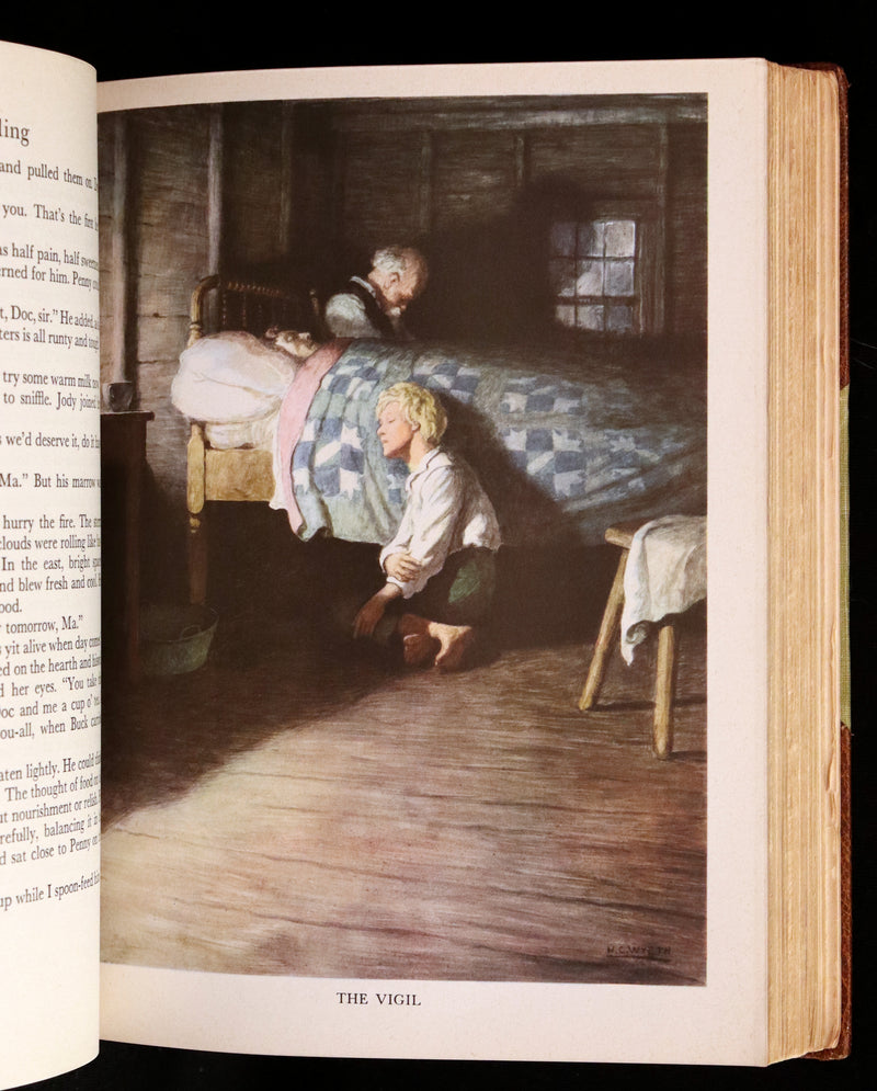1944 Rare Book in Morocco - The Yearling by Marjorie Kinnan Rawlings, illustrated by N. C. Wyeth.
