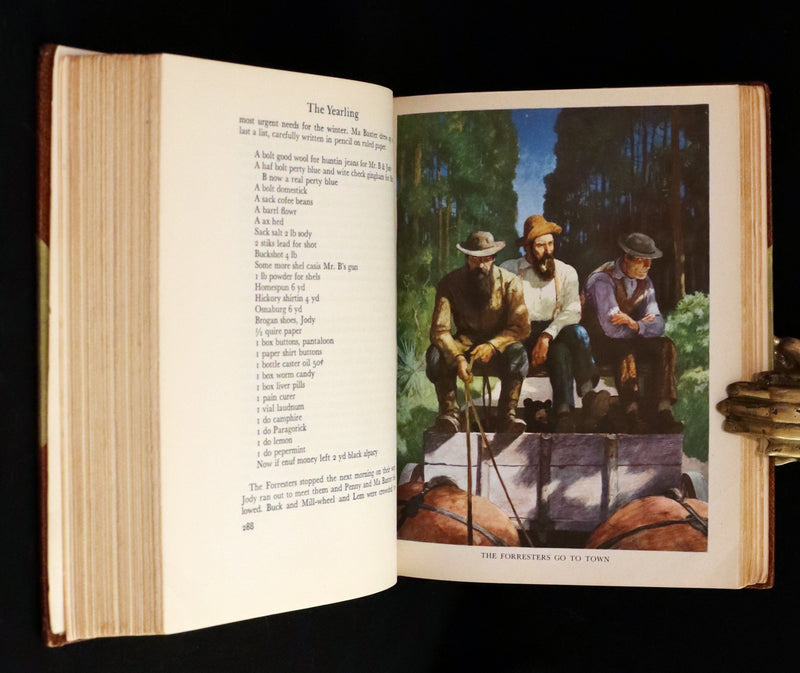 1944 Rare Book in Morocco - The Yearling by Marjorie Kinnan Rawlings, illustrated by N. C. Wyeth.