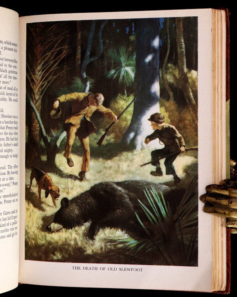1944 Rare Book in Morocco - The Yearling by Marjorie Kinnan Rawlings, illustrated by N. C. Wyeth.