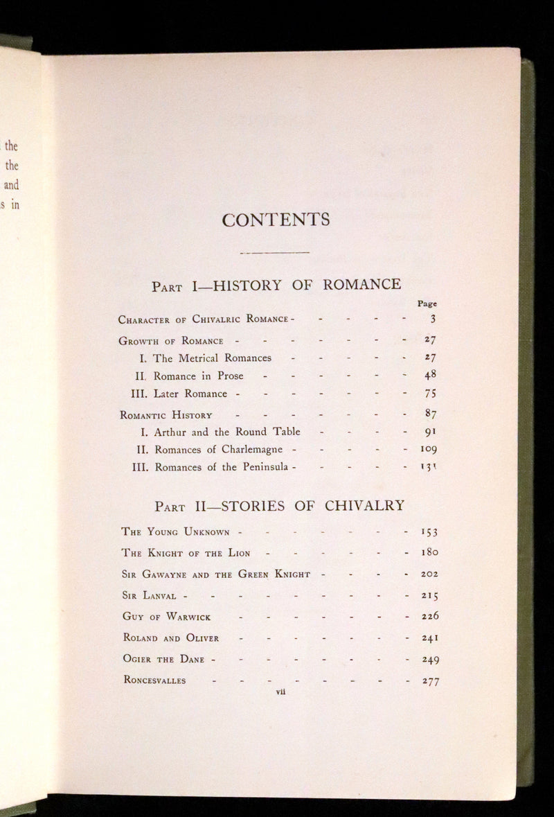 1912 Rare Book - Romance and Legend of Chivalry by A. R. Hope Moncrieff. Illustrated.
