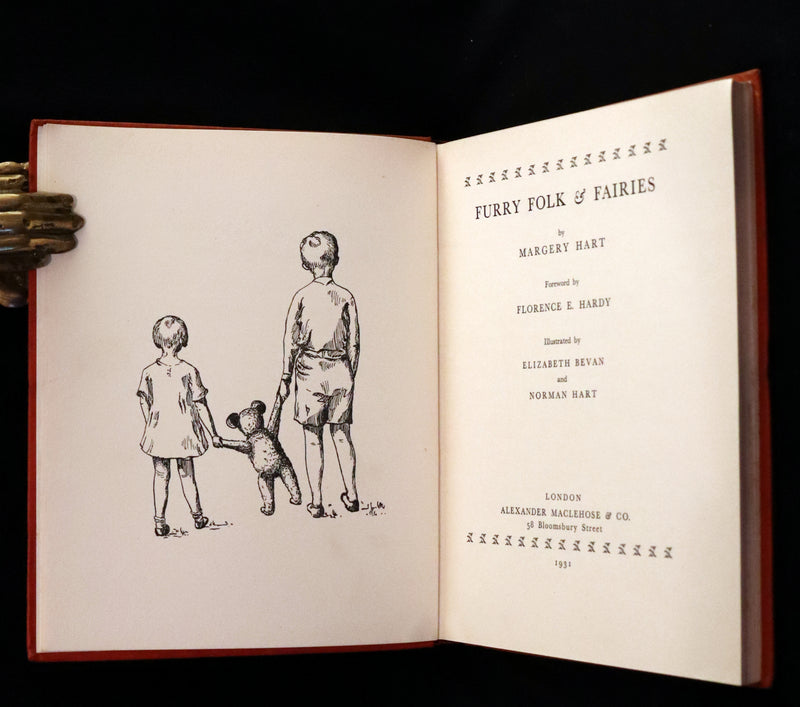 1931 First Edition inscribed by the Author - Furry Folk & Fairies by Margery Hart, Illustrated by Elizabeth Bevan & Norman Hart.