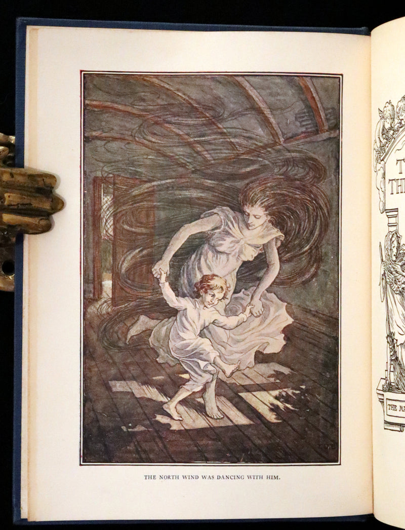 1924 Rare First Edition - At The Back of The North Wind Illustrated by Francis Donkin Bedford.