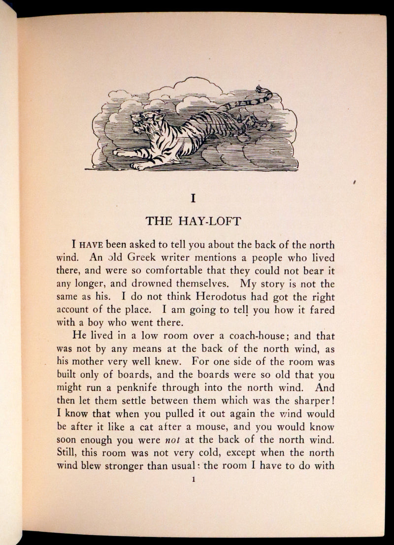 1924 Rare First Edition - At The Back of The North Wind Illustrated by Francis Donkin Bedford.