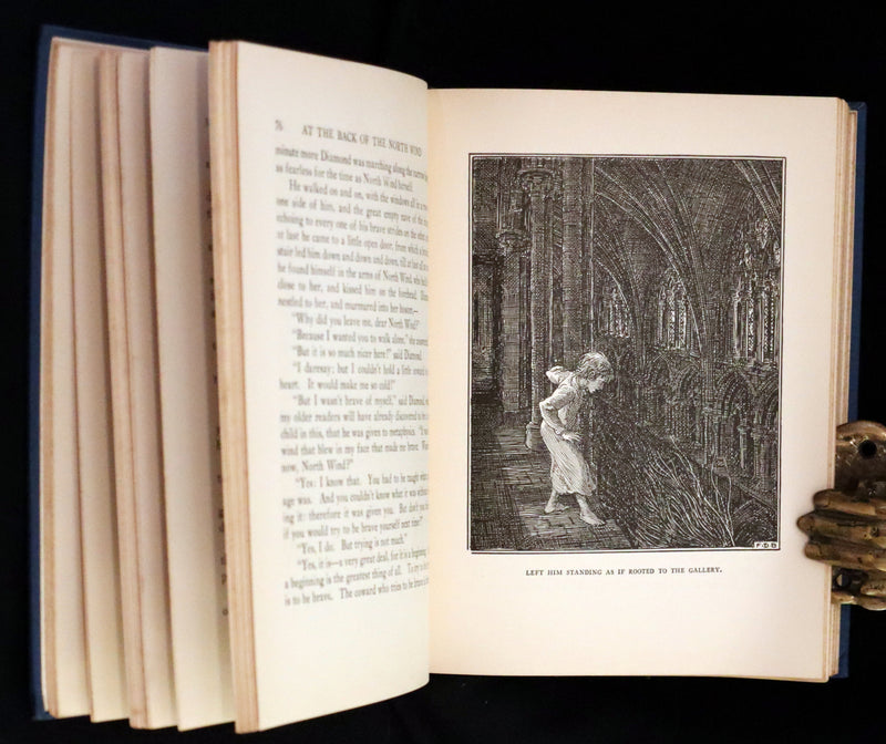 1924 Rare First Edition - At The Back of The North Wind Illustrated by Francis Donkin Bedford.
