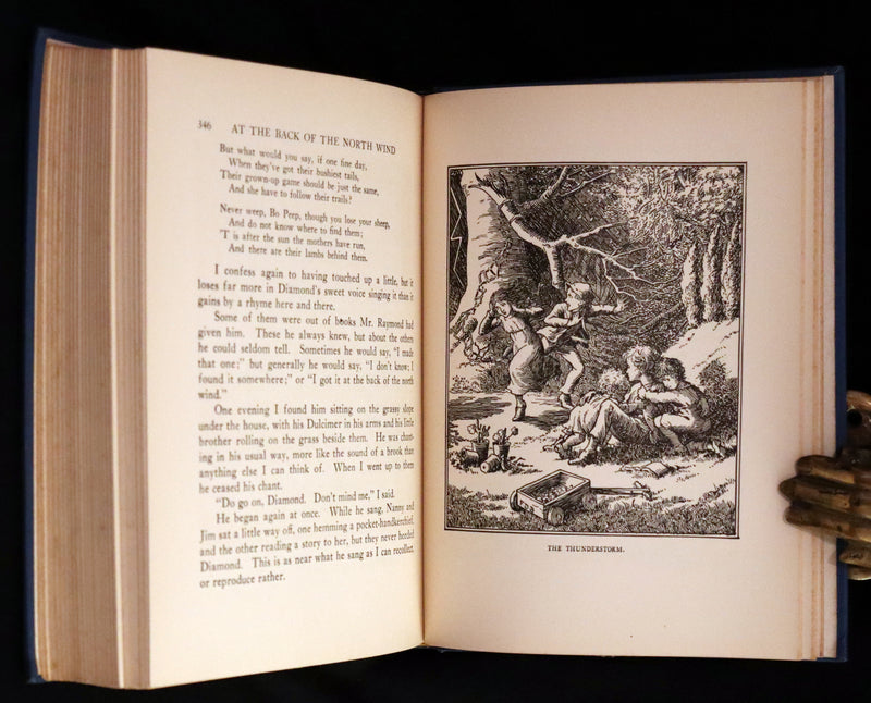 1924 Rare First Edition - At The Back of The North Wind Illustrated by Francis Donkin Bedford.