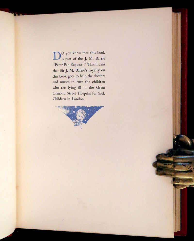 1931 Exquisite Binding - Peter Pan & Wendy. First Illustrated Edition by Gwynedd Hudson.
