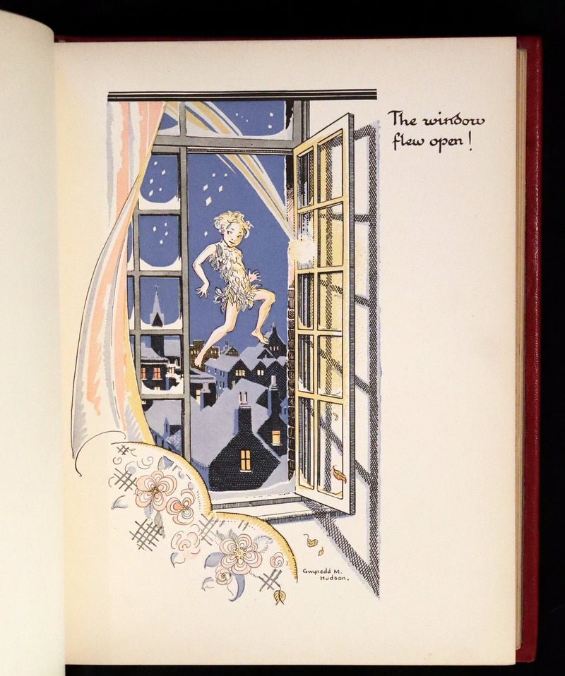 1931 Exquisite Binding - Peter Pan & Wendy. First Illustrated Edition by Gwynedd Hudson.