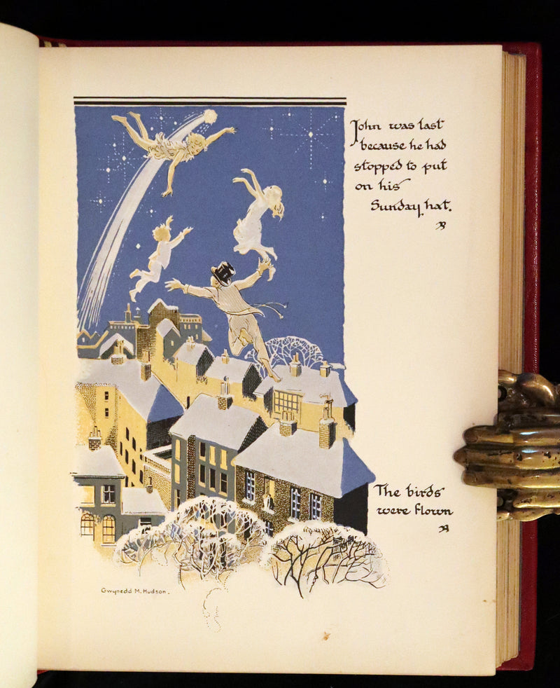 1931 Exquisite Binding - Peter Pan & Wendy. First Illustrated Edition by Gwynedd Hudson.
