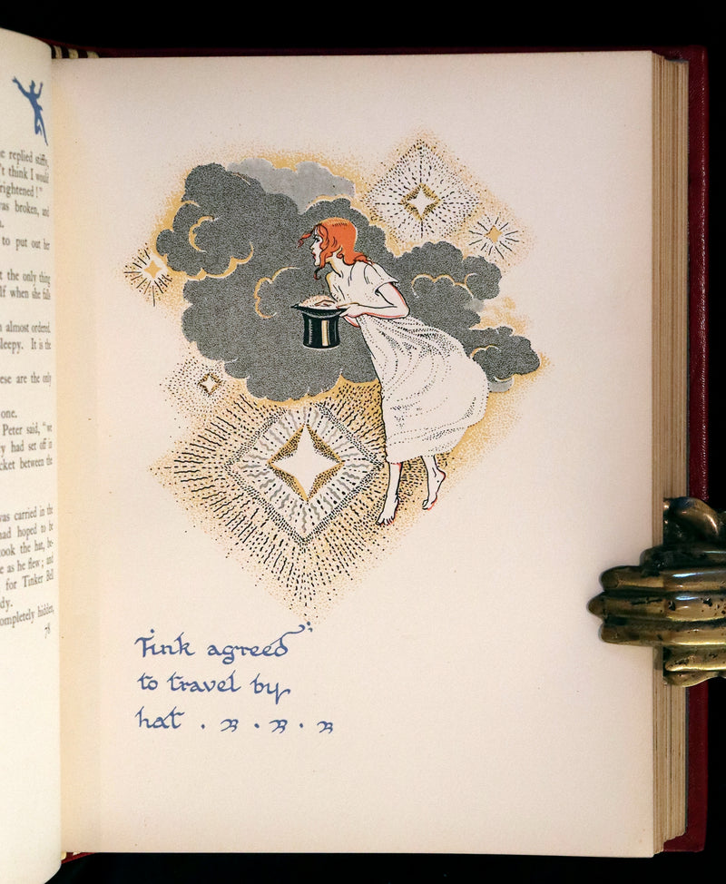 1931 Exquisite Binding - Peter Pan & Wendy. First Illustrated Edition by Gwynedd Hudson.