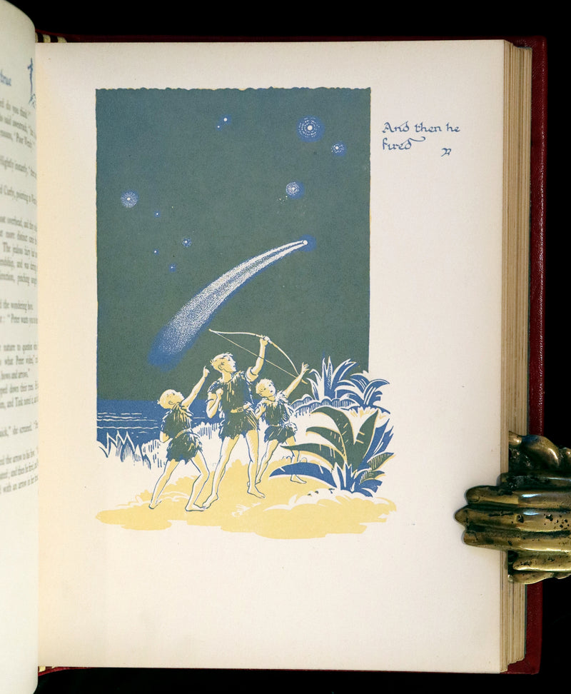 1931 Exquisite Binding - Peter Pan & Wendy. First Illustrated Edition by Gwynedd Hudson.
