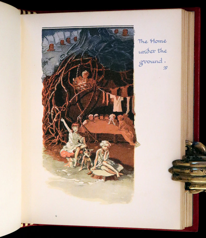 1931 Exquisite Binding - Peter Pan & Wendy. First Illustrated Edition by Gwynedd Hudson.