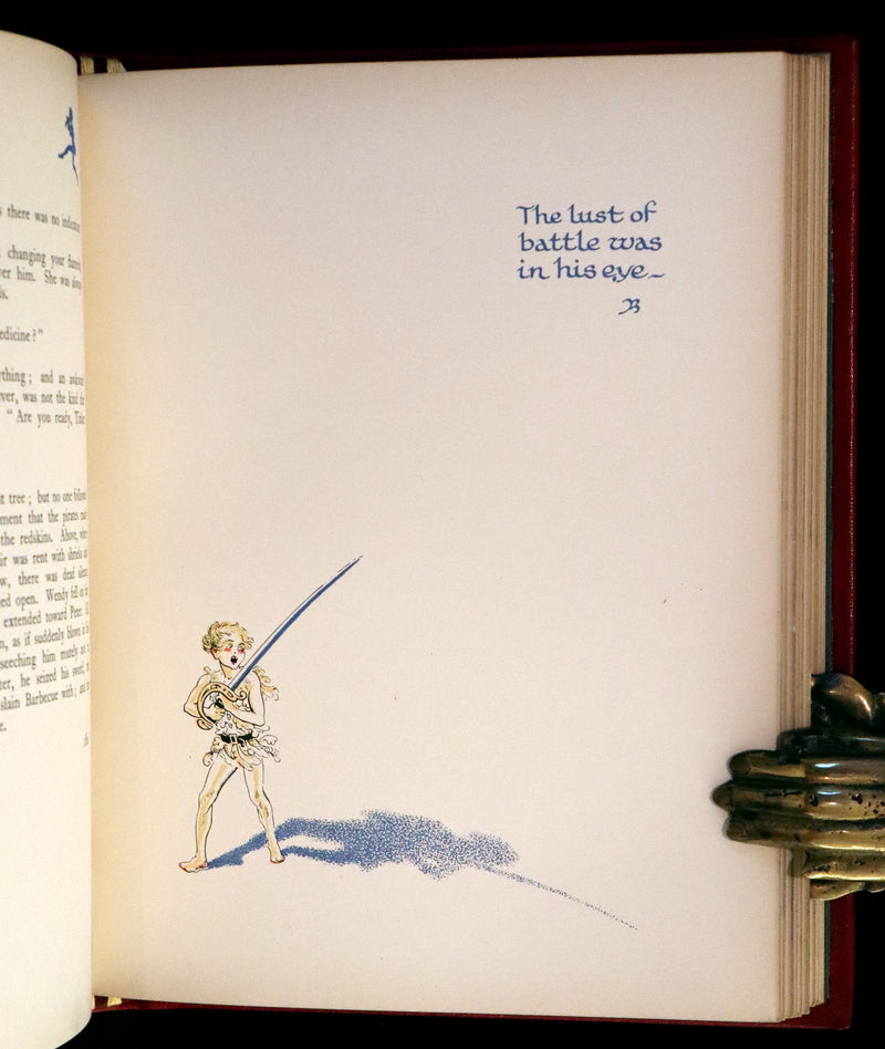 1931 Exquisite Binding - Peter Pan & Wendy. First Illustrated Edition by Gwynedd Hudson.
