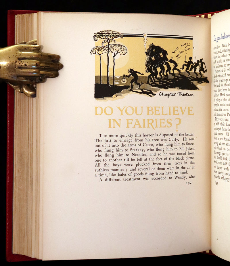 1931 Exquisite Binding - Peter Pan & Wendy. First Illustrated Edition by Gwynedd Hudson.