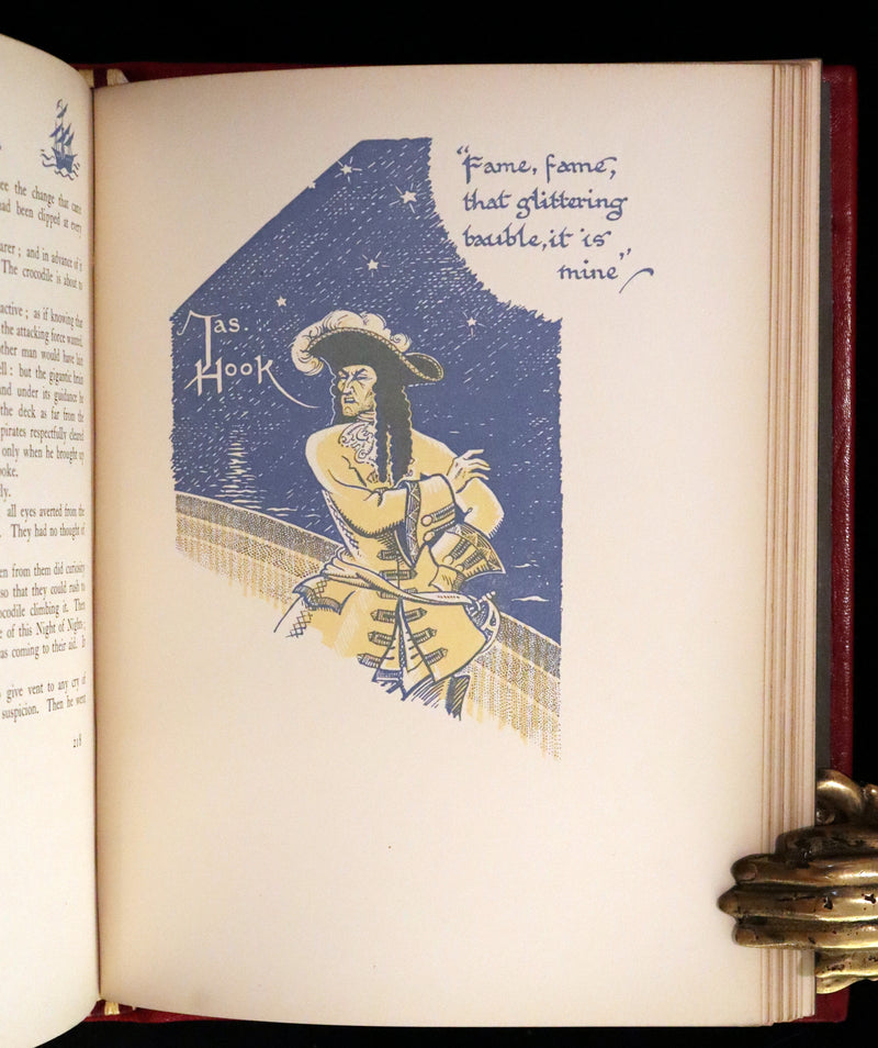 1931 Exquisite Binding - Peter Pan & Wendy. First Illustrated Edition by Gwynedd Hudson.
