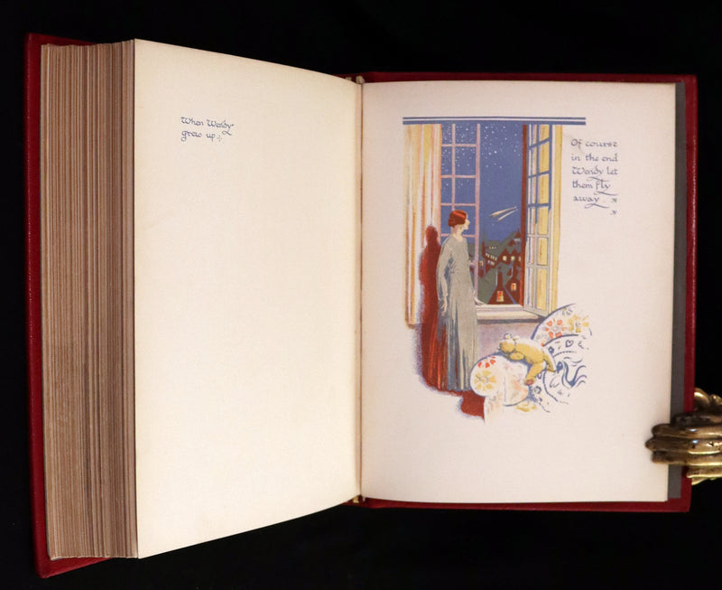 1931 Exquisite Binding - Peter Pan & Wendy. First Illustrated Edition by Gwynedd Hudson.
