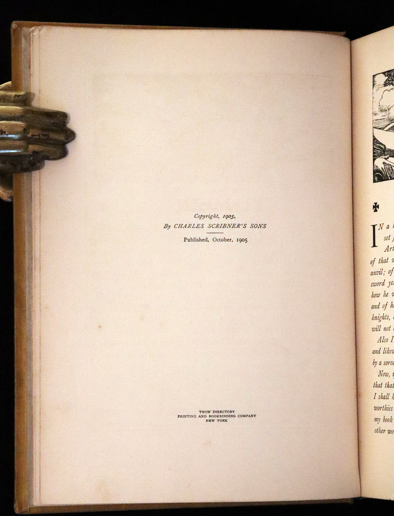 1905 Rare First Edition - King Arthur Tales, The Story of the Champions of the Round Table by Howard Pyle.