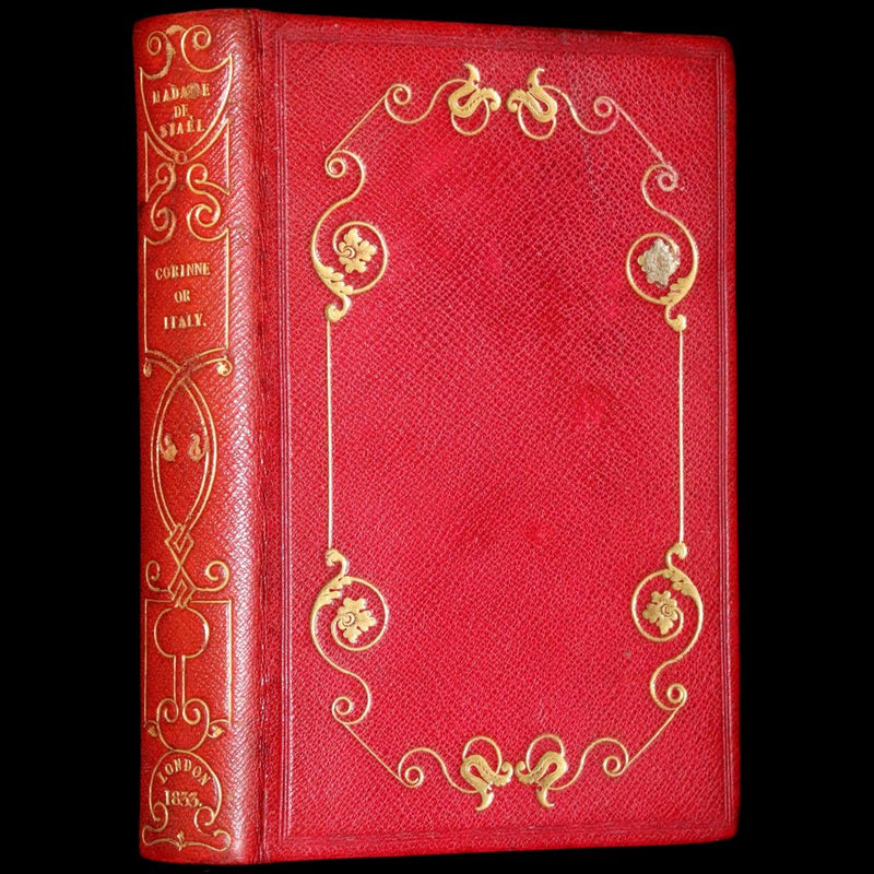 1833 Rare One volume First Edition - Corinne or Italy by Mme de Stael. Romanticism.