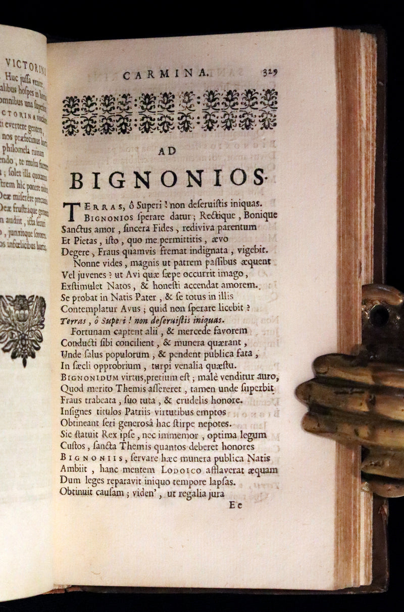 1698 Rare Latin Book ~ Poems of Jean-Baptiste de Santeul - Joannis Baptistae Santolii Victorini Operum Omnium.