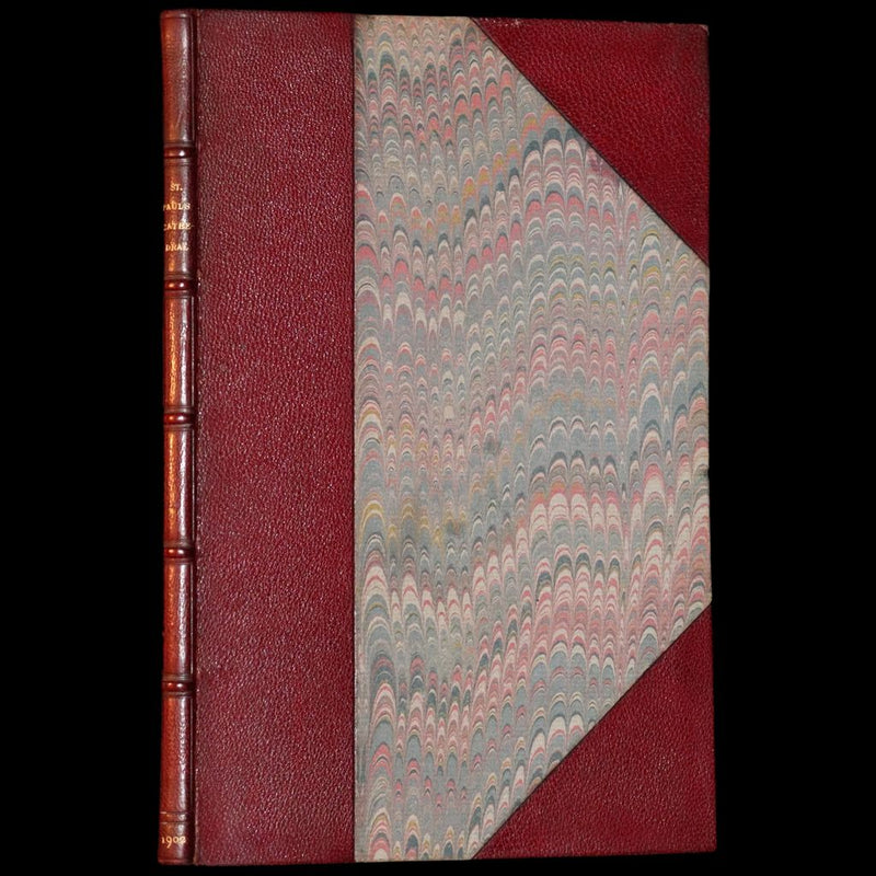 1902 Scarce First Edition Bound by Sangorski - London St. Paul's Cathedral Guide with 4 Plans.