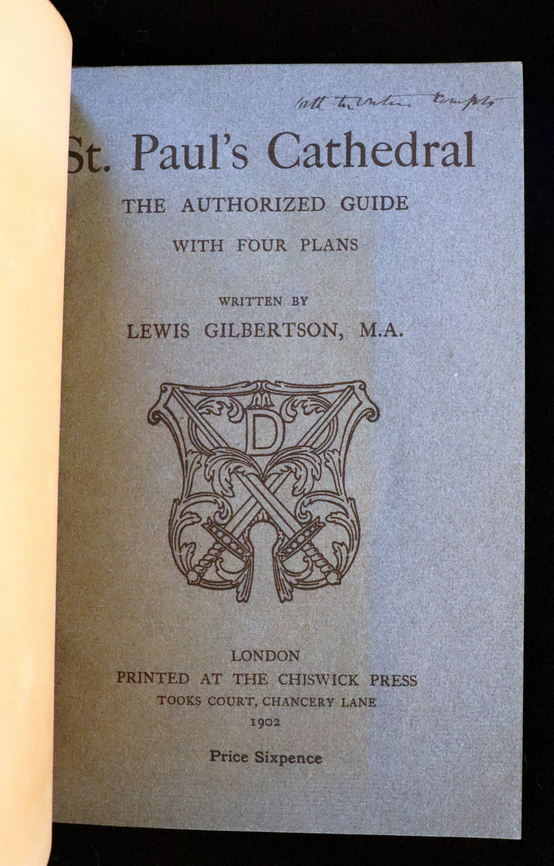 1902 Scarce First Edition Bound by Sangorski - London St. Paul's Cathedral Guide with 4 Plans.