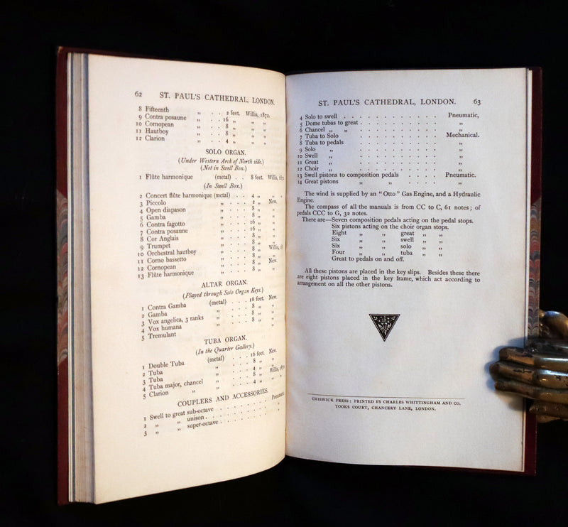 1902 Scarce First Edition Bound by Sangorski - London St. Paul's Cathedral Guide with 4 Plans.