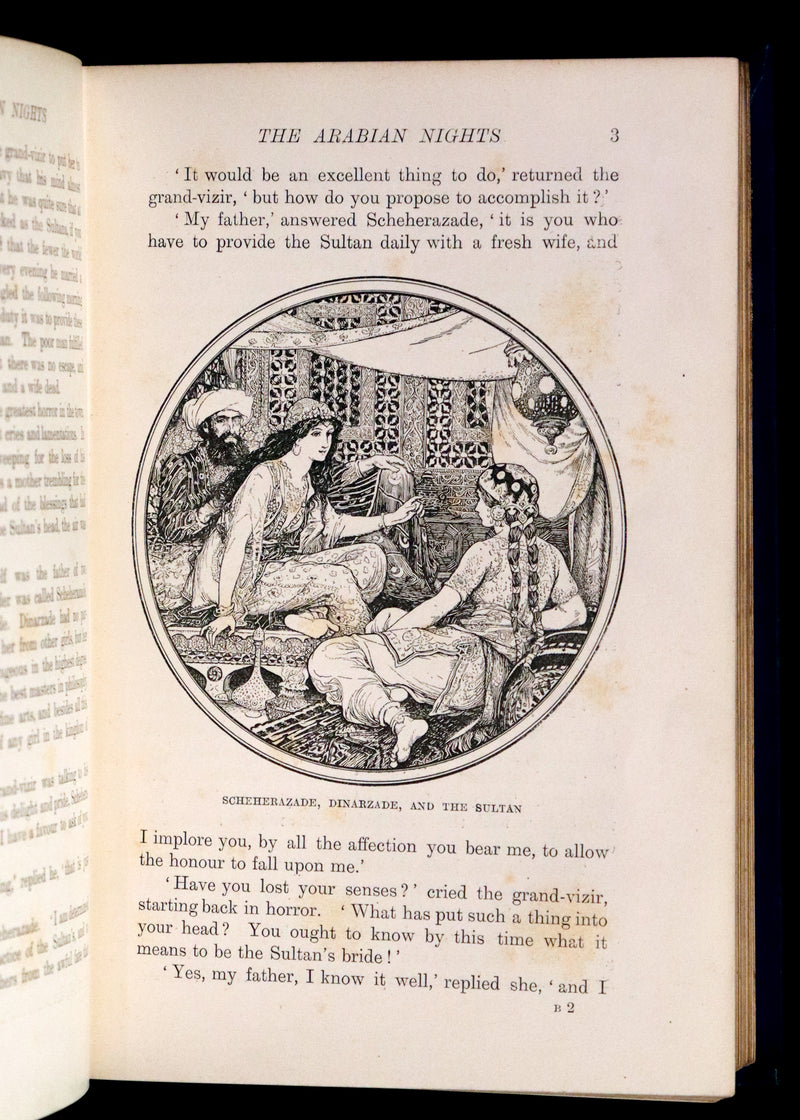 1898 Rare First Edition - The Arabian Nights by Andrew Lang Illustrated by Henry Justice Ford.