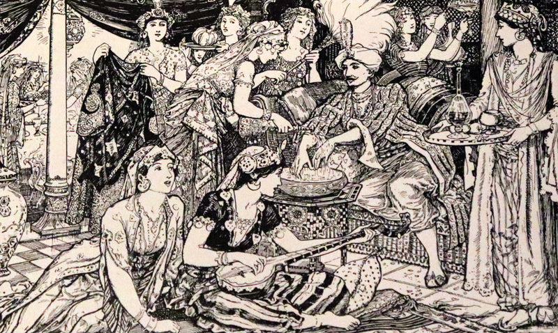 1898 Rare First Edition - The Arabian Nights by Andrew Lang Illustrated by Henry Justice Ford.