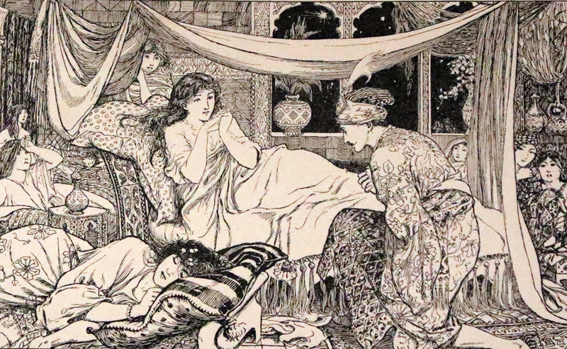 1898 Rare First Edition - The Arabian Nights by Andrew Lang Illustrated by Henry Justice Ford.