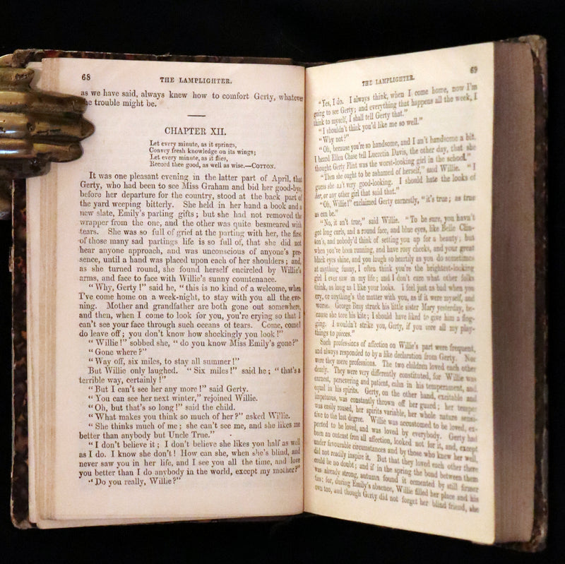1854 Scarce Victorian First Edition - The Lamplighter by Maria Susanna Cummins.